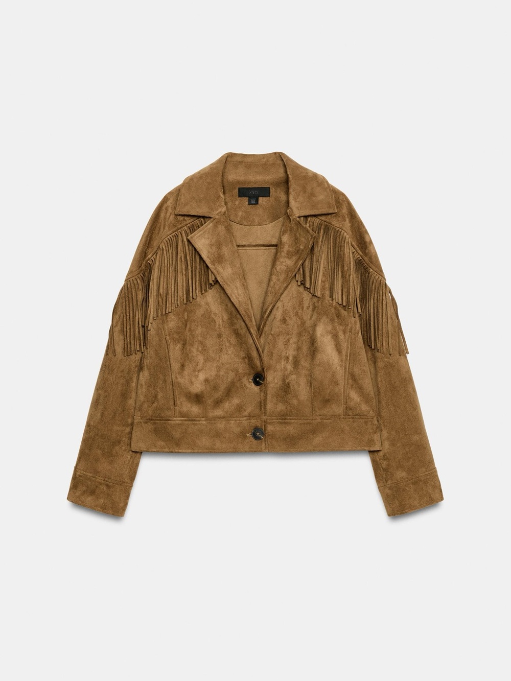 NWOT Zara Suede Fringe Jacket - Brown